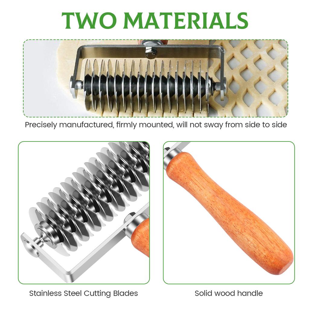 Stainless Steel Pie Pizza Cutter Pastry Bakeware Embossing Dough Roller Lattice Cake Tools Plastic Baking Tool Kitchen Gadgets