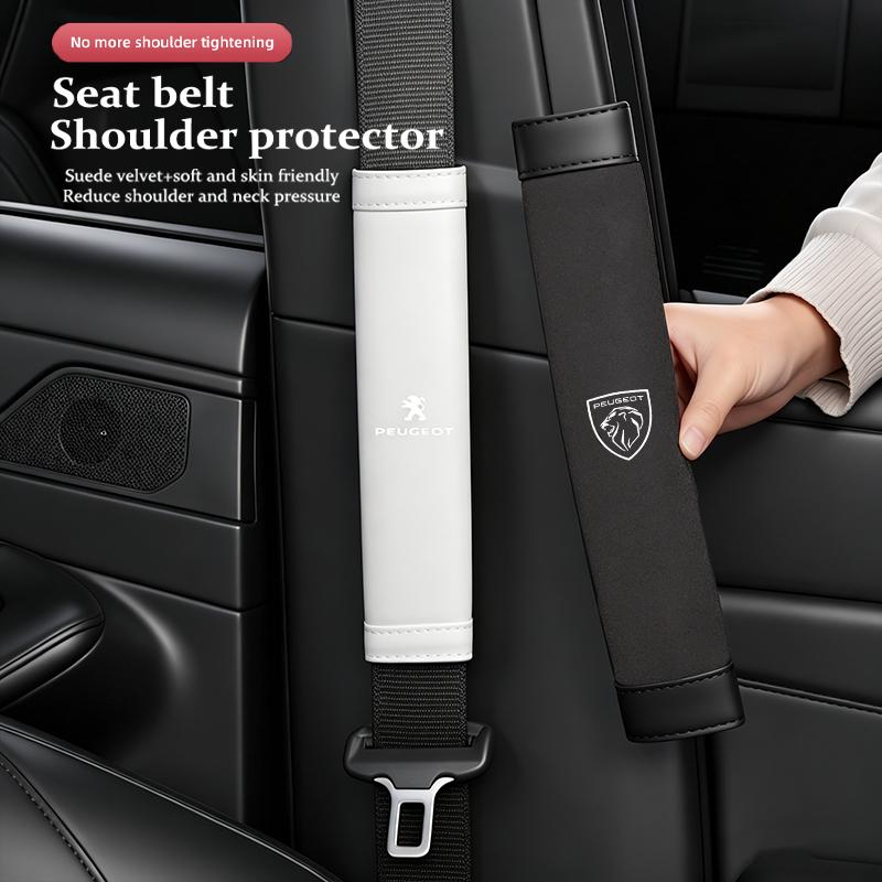 2Pcs Car Seat Belt Cover Shoulder Protector Auto Accessories/Car keychain For Peugeot 206 307 308 3008 207 208 407 4008 508 2008 ed1