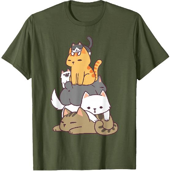 Pile of Kitty Cats Funny Cute Cat Lover Gift T-Shirt