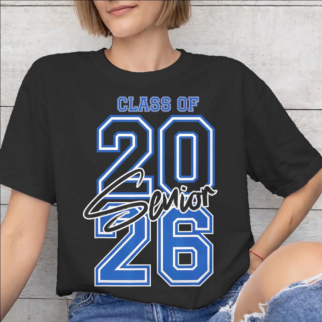Unisex Unisex Graphic Class of 2026 Senior Graduation Tee T Shirt Pure Cotton Tshirts Clothing