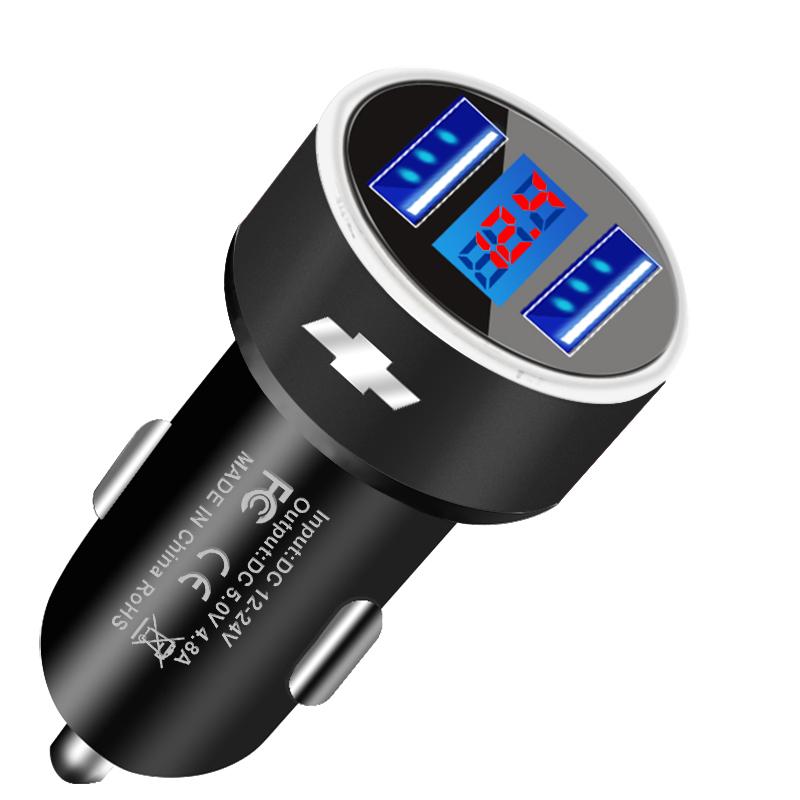 AABHK1 Car Charger 2USB Ports Fast Charging Digital Display Car Accessories for Chevrolet Captiva Crvalier Malibu Cruze Silverado Spark