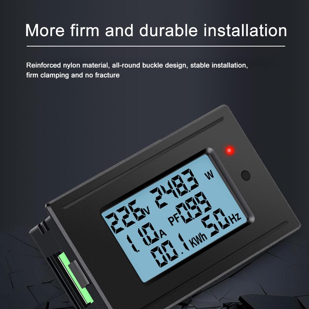 Digital Voltmeter Ammeter AC 5A/10A/20A/100A Power Electricity Meter 1100W/2200W/4400W/22000W HD Display Voltage Current Meter