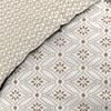 Parure Housse de couette + taies - Brianna - 240 x 260 cm - 100% Coton - Beige - Oeko-Tex®