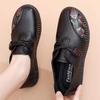 2024 Retro Floral Women's Soft Sole Low-Cut Loafers: Non-Slip, Spring/Autumn Collection