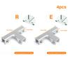 4pcs T Clamp Connectors Adjustable T Shape Fasteners Aluminum T Clamps Glass Clip Set for Versatile Plant Box Dividers