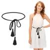 Fashion Accessories Boho Rope Chain Tie Waistband Solid Color Thin Belt Waistband for Skirt Dress