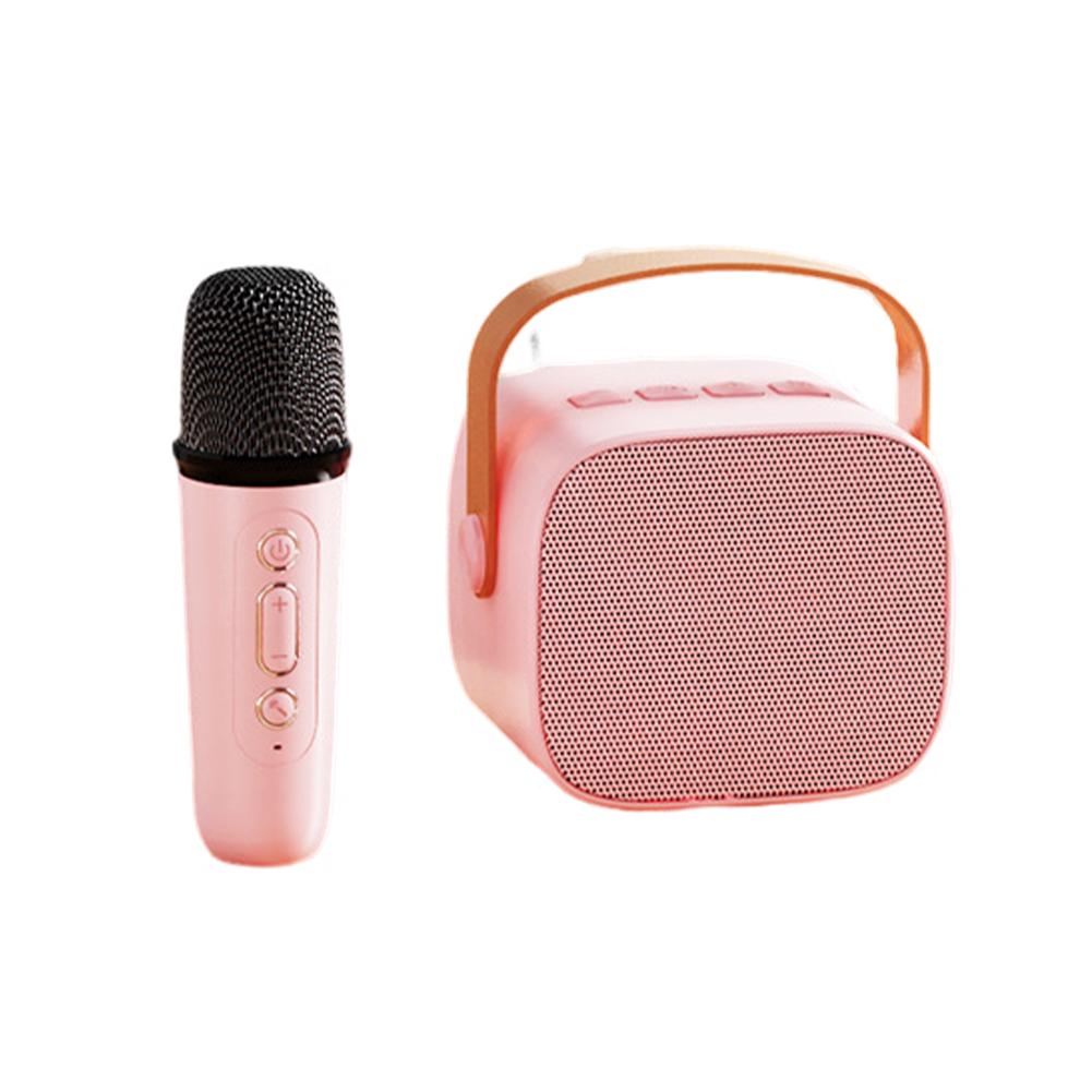 Мини Караоке Машина с Набором Микрофонов Портативная Беспроводная Колонка для Детей Подростков Дома Семейных Вечеринок Мероприятий на Открытом Воздухе