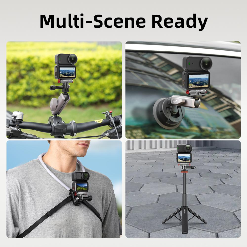 Flymile Magnetic Quick Release Adapter Base for DJI Action 6/Osmo Nano Camera Accessories Extension Bracket Base