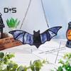 Halloween Hanging Glass Suncatcher Decoration Acrylic 2D Bat Ornament Gothic Car Rearview Mirror Decor for Home Window Wall Car