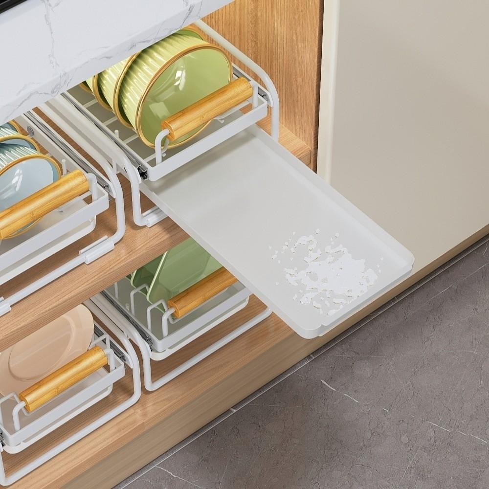 Одноуровневая под раковину полка износостойкая выдвижная полка для посуды сушилка для посуды под раковину