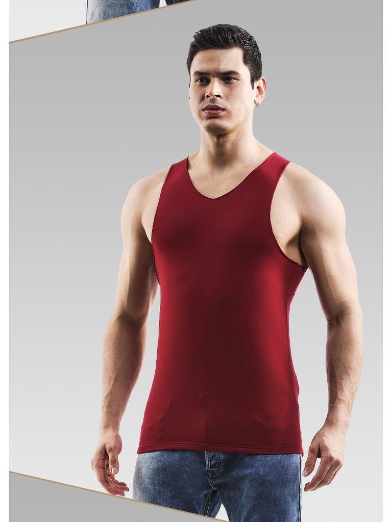 Мужской бесшовный флисовый спортивный жилет: Осенне-зимняя модель с V-образным вырезом, без рукавов, с широкими плечами, облегающая посадка, удобная внутренняя одежда