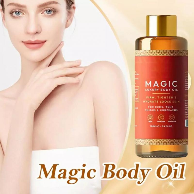 3pcs  100ml Magic Body Oil - Firms, Tightens & Hydrates Sagging Skin (Full-Body Use; Arms, Chest, Thighs & Tummy)