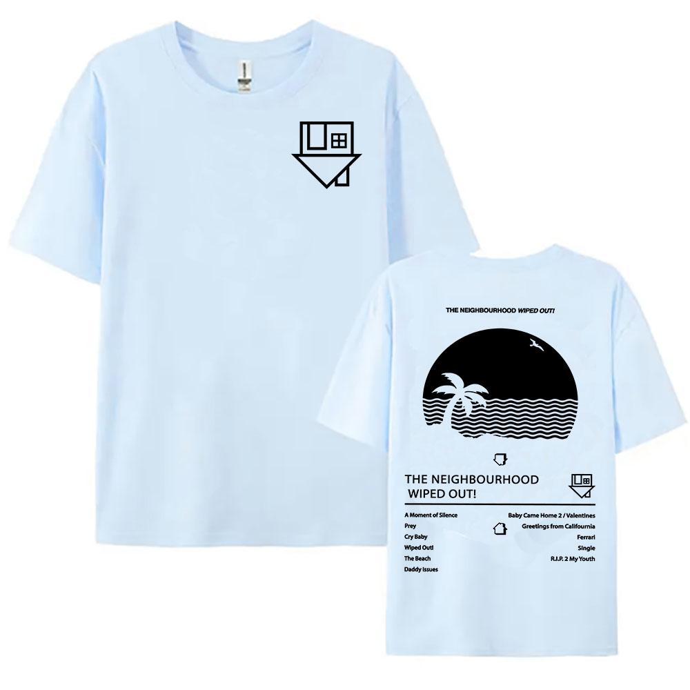 Wiped Out Альбом Печать Футболок The Neighbourhood NBHD Футболка Группы Хлопок Высокое Качество Летняя Футболка Женская Мужская Одежда Футболка