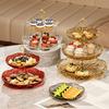 Multi-layered Fruit Platters Coffee Tables Snack and Dried Fruit Display Plates Snack Plate Arrangement and Snack Pastries