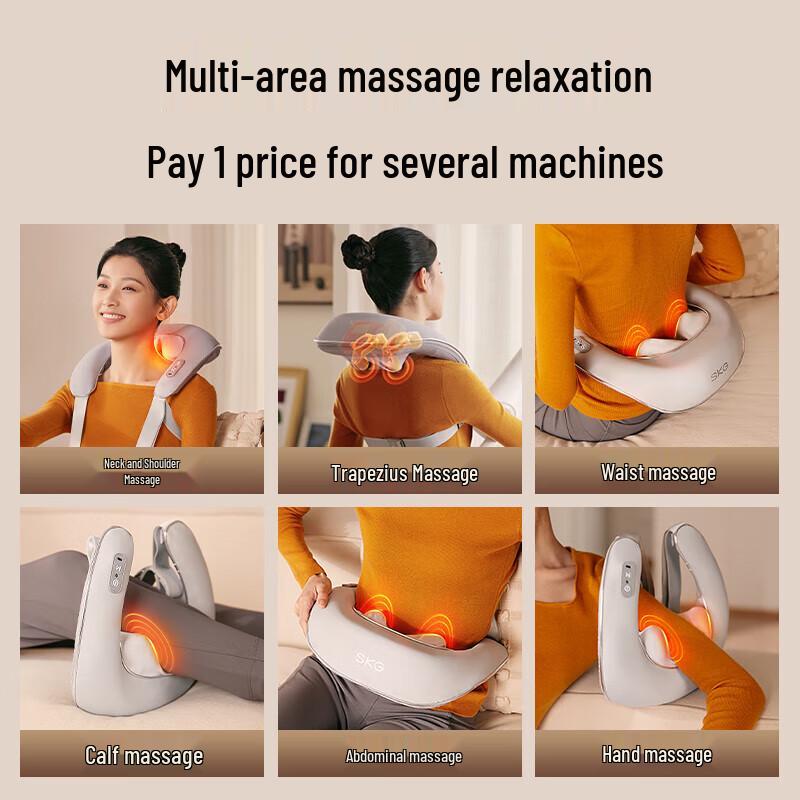 SKG Portable Neck and Shoulder Kneading Massager with Heat