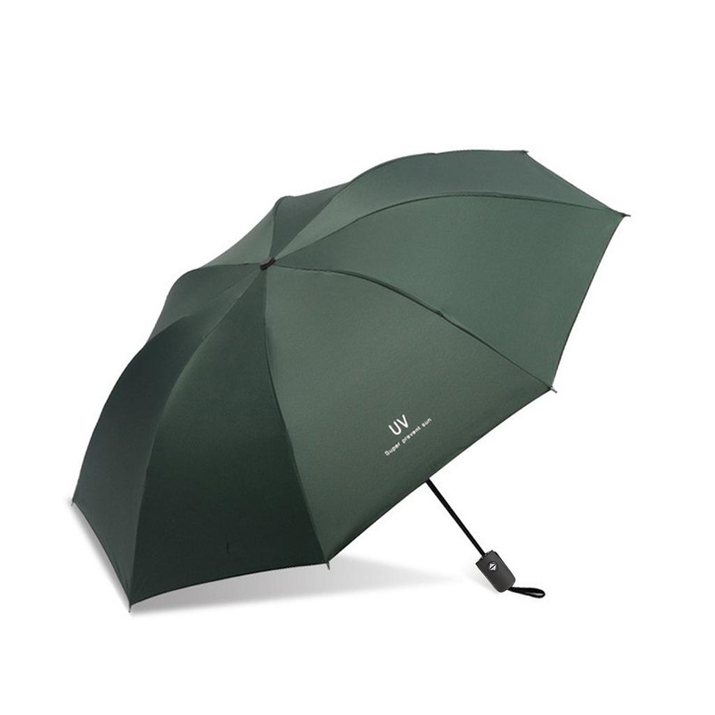 Automatic Umbrella for Men Women Dualuse Foldable Rain Sun Umbrella with Black Coating for Sun