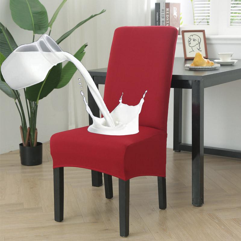 Очень большие водонепроницаемые однотонные эластичные чехлы на стулья XL