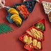 Plastic Fruit Plate Christmas Tree Shape Candy Dish Serving Tray Nuts Dry Fruits Plate  Dessert