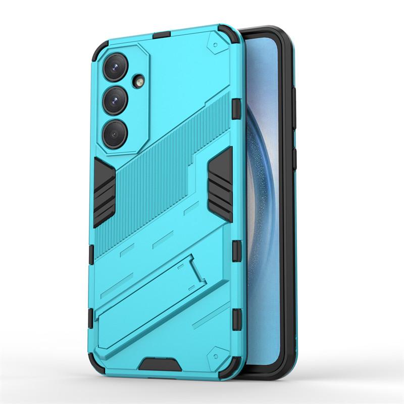 For Samsung Galaxy A55 Case Punk Armor PC Holder Case Shockproof TPU Phone Back Cover Samsung Galaxy A05 A05S A15 A25 A35 A55 5G