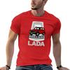 Логотип Lada Niva 1600 (Красный на черном) Футболки Баскетбольные с Графикой Оверсайз Большие и Высокие Футболки для Унисекс