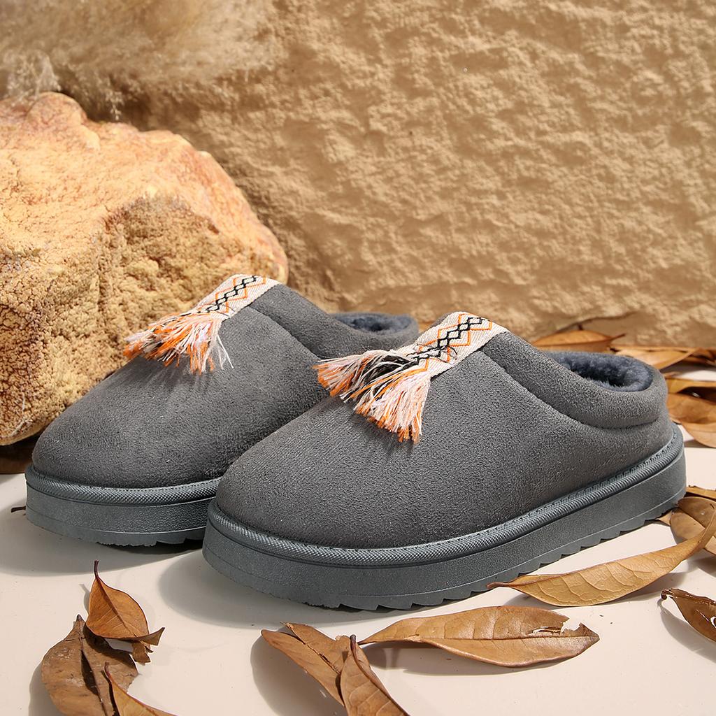 Размер 44 зимние сапоги женские зимние кашемировые теплые толстые подошвы без каблука покрытые волосами полутапочки хлопковая обувь кашемировые теплые сапоги