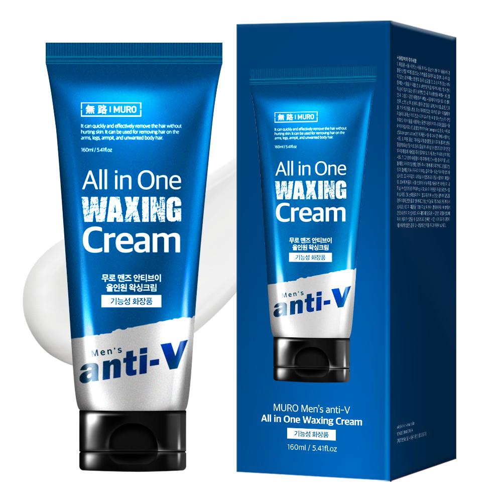 MURO Мужской крем для депиляции Anti-V All-in-One, 160 мл, 1 шт.