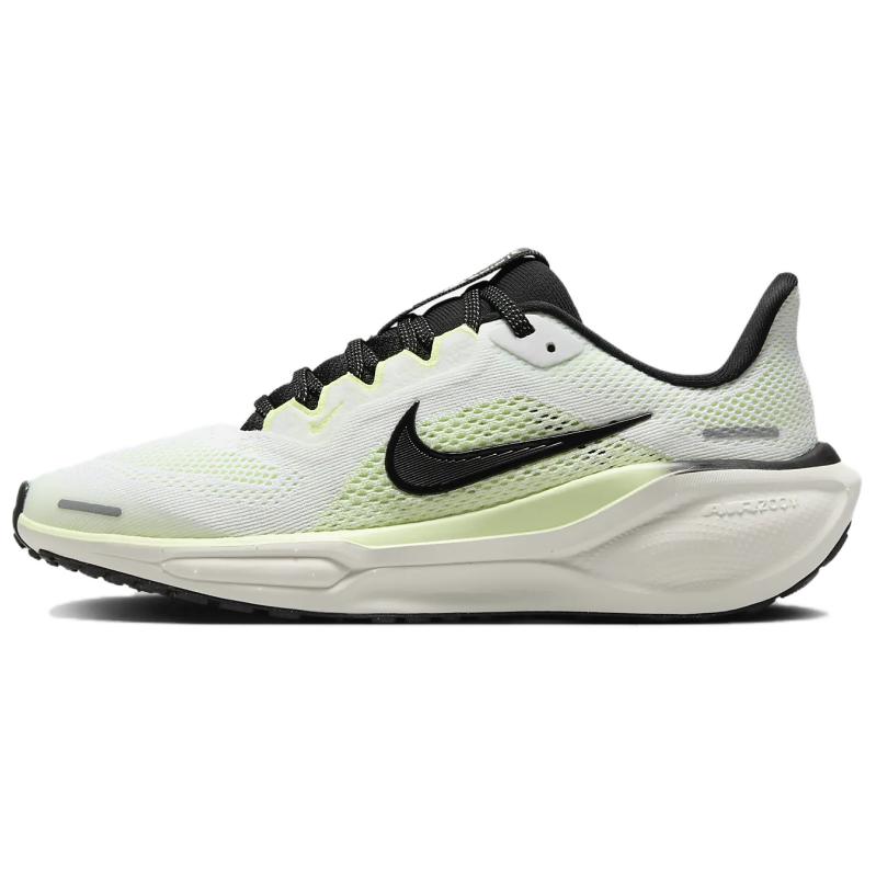 Nike Air Zoom Pegasus 41 GS White Barely Volt Kids Sneakers Vintage-Green Black FN5041-102