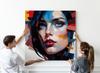 Abstract Woman Canvas Painting