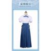 Honkai Star Rail Robin Daily Cosplay Full Set, Shirt Skirt Bow Wig Earrings Shoes Outfit