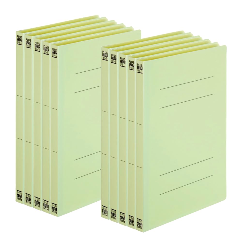Plus PP Flat File B5 Green 10-pack NO.131P 98-366×10