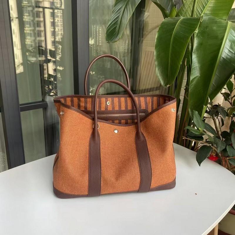 2026 Vintage Canvas Tote Bag With Leather Trim Medium Size Shoulder Handbag Daily Commute