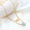 Designer Fly Plane Global Earth Pendant Necklace Women Men Couple Gold Plated Stainless Steel Anniversary Jewelry Romantic Gifts