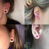 1 пара сердце мягкие гибкие силиконовые беруши двойной фланец расширитель flesh tunnels украшения для тела 6-20 мм несколько цветов