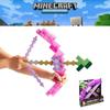 Игрушечный розовый лук и стрелы Minecraft для детей, пластиковый материал, размер упаковки 38*35,5 см
