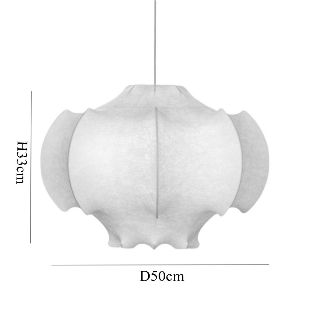 Japanese Nordic Decorative E27 Suspension Art Cloth Design Hanging Ceiling Light Silk Pendant Lamps Lighting Chandelier