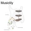 Musiclily Basic 11-отверстий SSS Стратокастер Предварительно распаянный пикгард с набором керамических синглов для электрогитары ST Strat, белый, набор из 3 штук