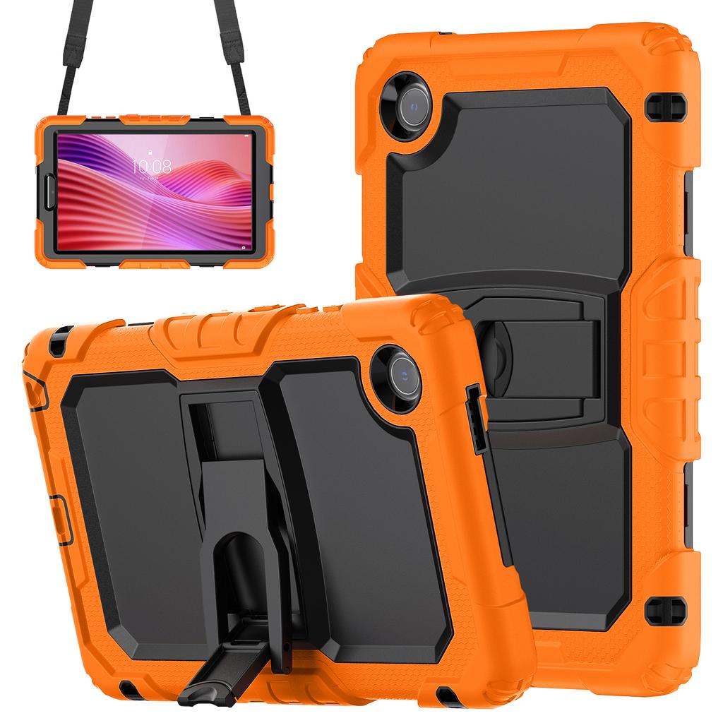 For Lenovo Tab K9 TB305FU Case with Shoulder Strap Kickstand PC+Silicone Shockproof Tablet Cover