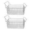 2pcs Freezer Baskets for Chest Freezer Household Wire Storage Basket Bins Organizer with High Low