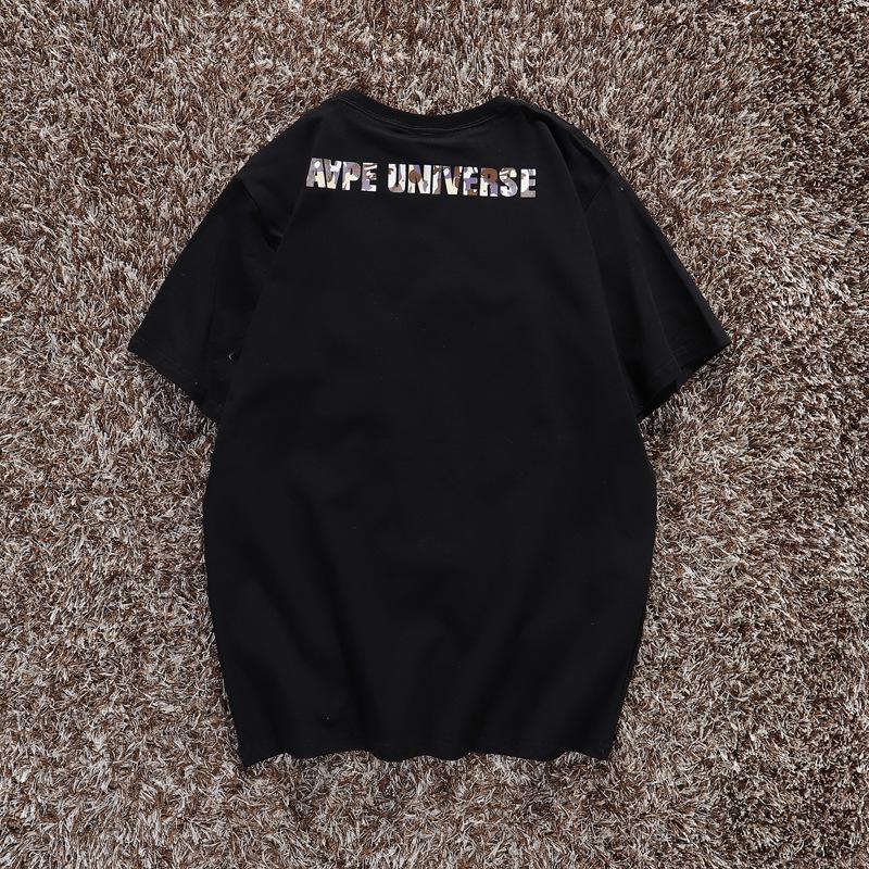 Модный мужской и женский комплект из двух предметов с головой обезьяны: Шорты-бермуды свободного кроя и футболка с коротким рукавом