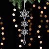 Рождественский орнамент в виде снежинки со шнурком креативной формы, прозрачный небьющийся акриловый кулон, подвесной декор