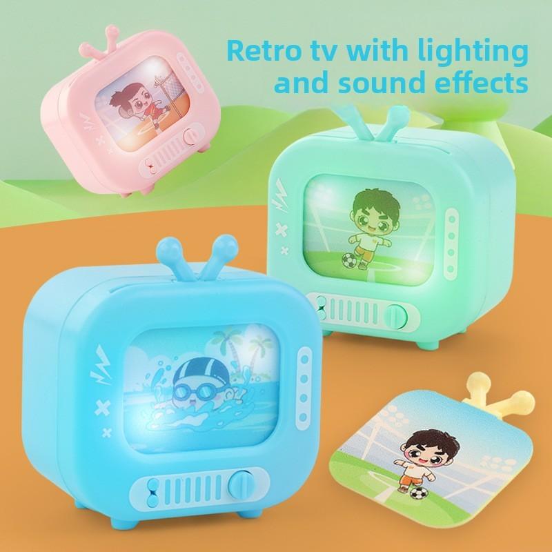 Childrens Cartoon Led Tv Pendant Light Sound Keychain Gift For Boys And Girls
