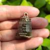 Buddhist Heart Sutra Bell Keychain Pendant, Brass Alloy, 6-word Mantra, Car Jewelry