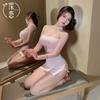 Sex Underwear Sexy Hollow Perspective Retro Cheongsam Hot Teasing Hollow Neck Couple War Robe