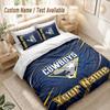 Custom Name Bedding Set 3 PiecesNorth Queensland Cowboys Print Duvet Cover + 2 Pillowcases Soft Bed Decor