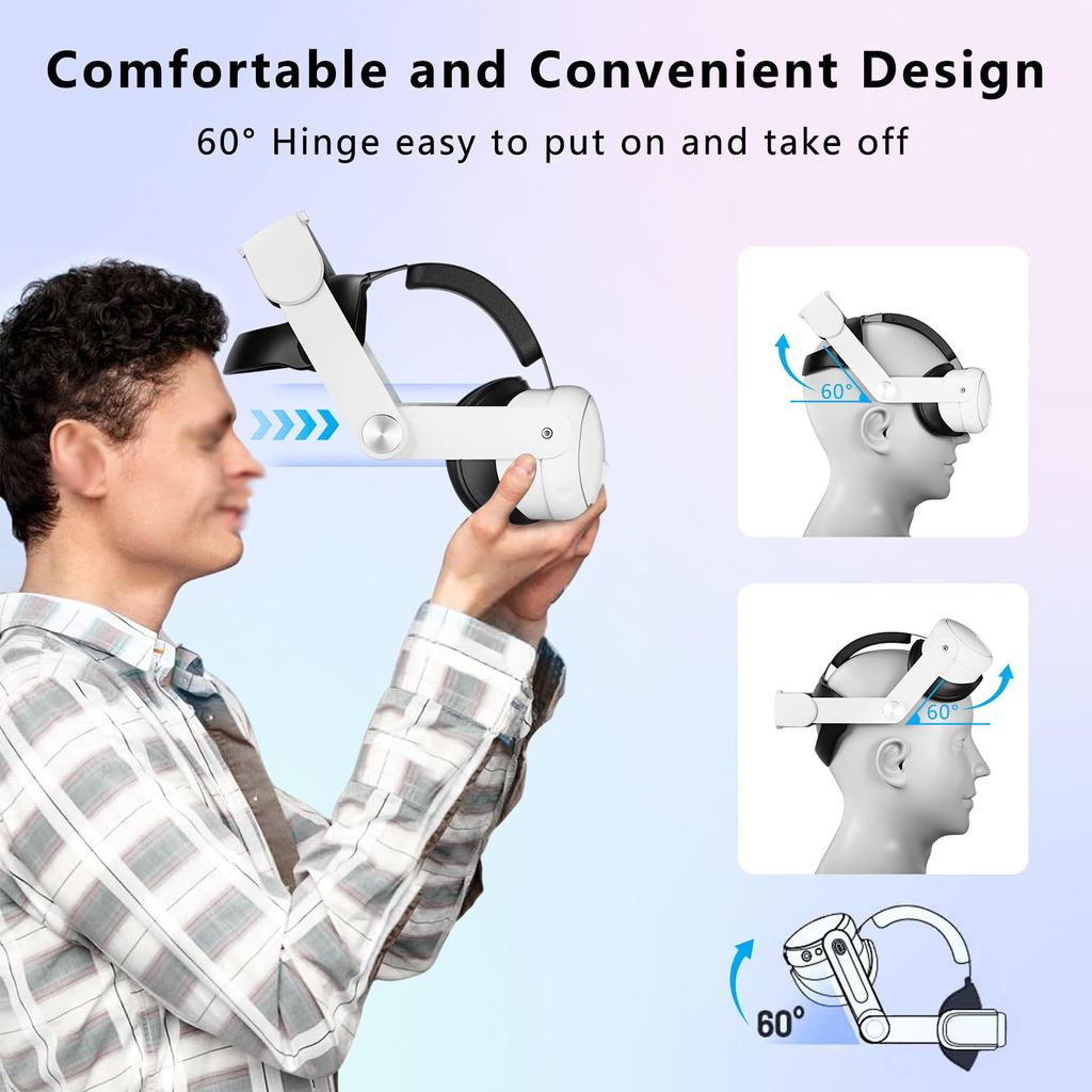 Сменный ремешок Elite для гарнитуры Meta Quest 3 VR, удобный регулируемый ремешок на голову из губки для аксессуаров Meta Quest 3