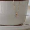14k gold bar shine necklace