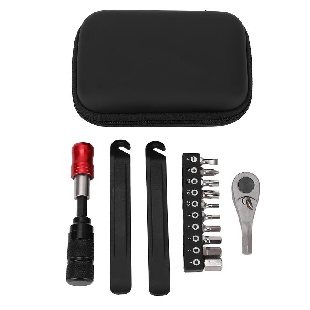 Bike Ratchet Socket Wrench Set Rustproof Metal 2 Way Adjustment Ratchet Wrench Repair Tool Kit with