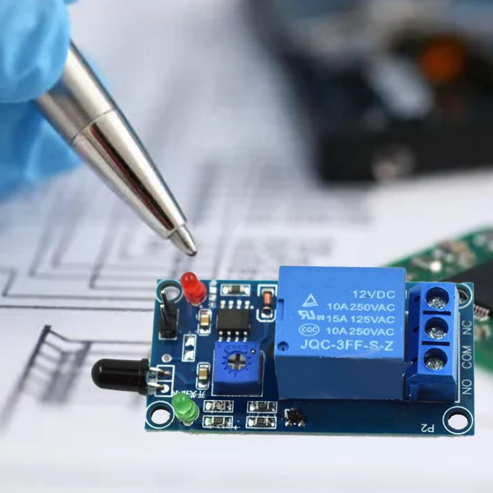 760~1100nm Fire Detection Module 60 Degree Detection Angle Relay Module  Electronic Components