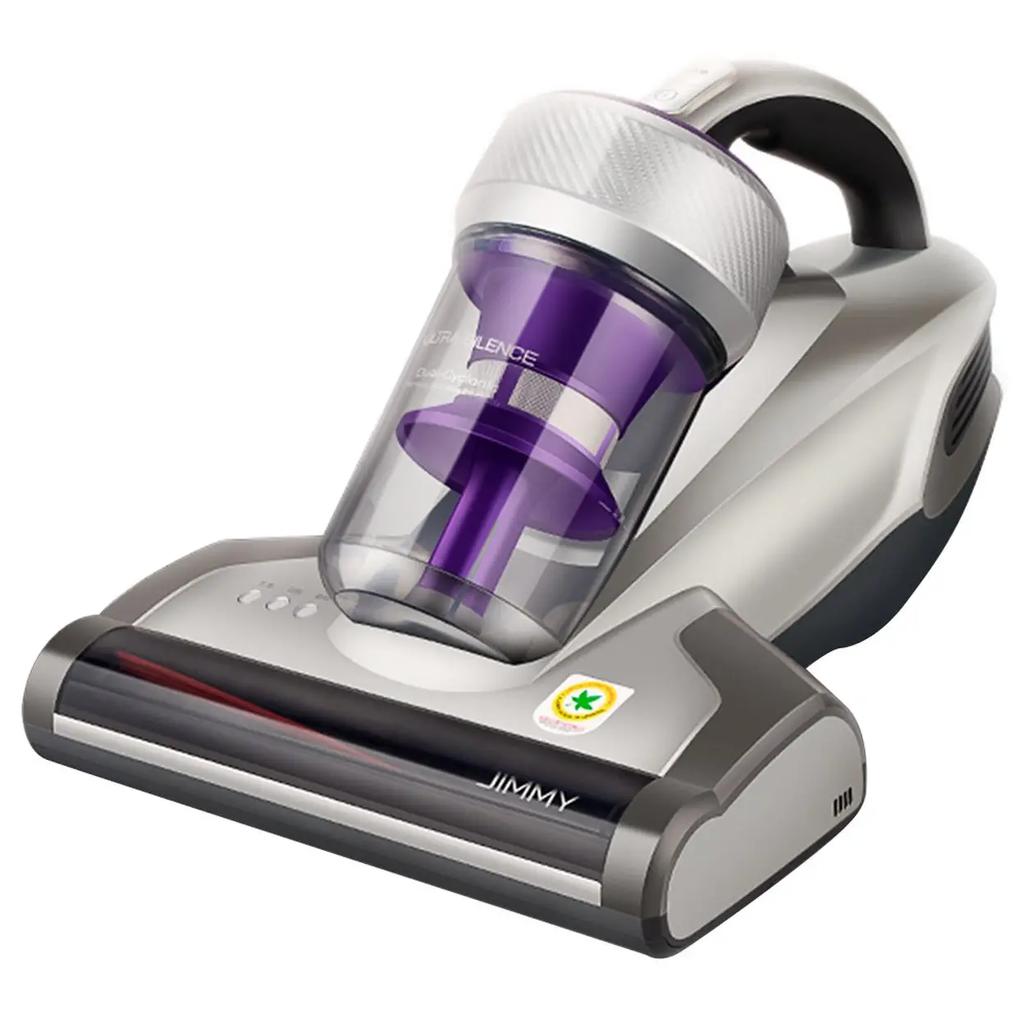 JIMMY JV35 Bed Vacuum for Mattress with UV Light, Powerful Vacuum 14 kPa, Double Cyclone Filtration, 99.99% Mite Removal - Grey