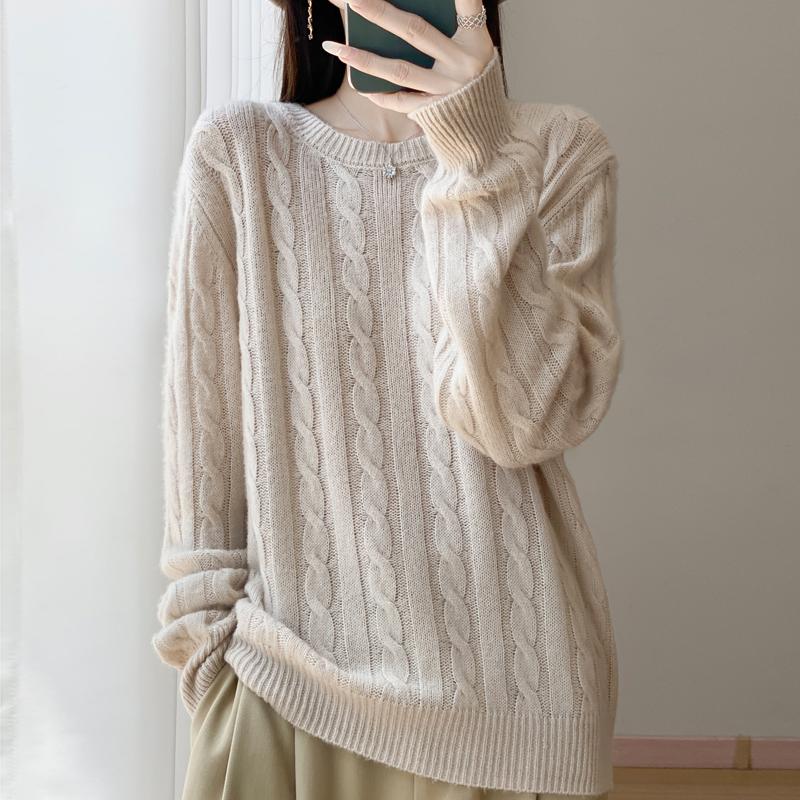 Женский кашемировый свитер Qinghe кашемир 30% кашемир 70% шерсть осенне-зимний пуловер теплый и модный